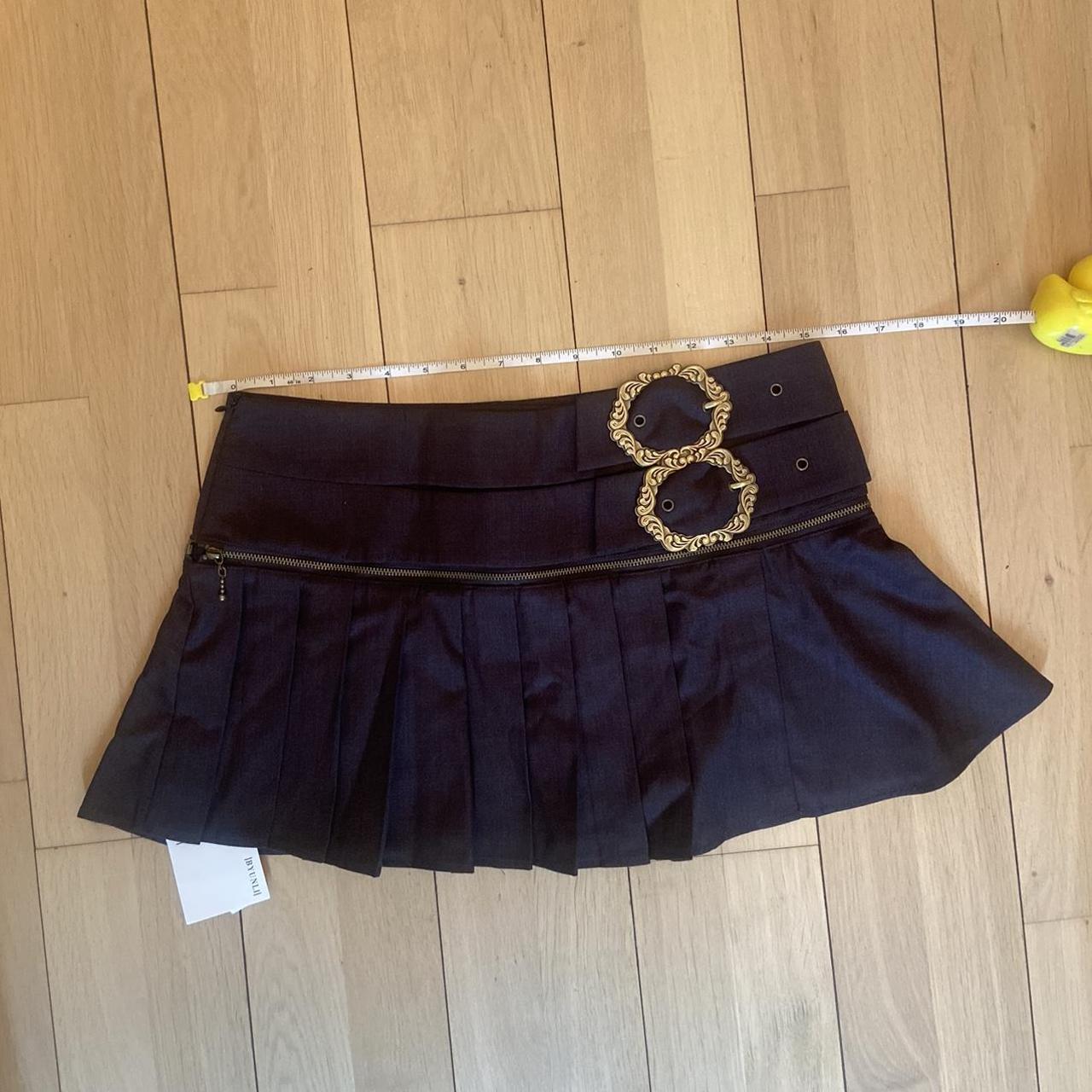 Brown Leather Mini Skirt