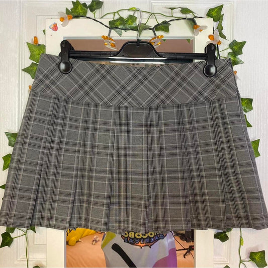 Charcoal Plaid Y2K Mini