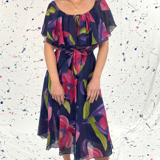 Moss Button Tea Dress